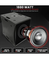 Pyle Wooden Column Speaker System with 10" Subwoofer & Bluetooth, 1880W