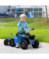 Aosom Kids Atv Quad Car with Back Trailer