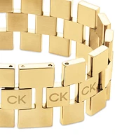 Calvin Klein Gold-Tone Stainless Steel Geometric Flex Bracelet