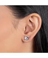 Bling Jewelry 3D Geometric Origami Elephant Stud Earrings in Sterling Silver