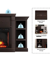 Boyel Living Tv Stand Fits TVs up to 75 inches with Electric Fireplace