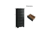 Slickblue Sleek Modern 6-Drawer Tall Wood Dresser Chest for Stylish Storage