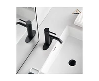 Casainc Single Handle Touchless Sensor Black Bathroom Sink Faucet