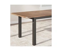 gaomon 5-Piece Dining Table Set for 4-6, 63" Extendable Dining Room Table Set for 4,Dining Table Set for 6 with Metal Frame,Kitchen Table & Chairs Set