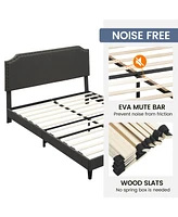 gaomon Full Size Bed Frame with Headboard, Metal Platform Bed Frame