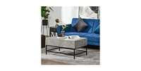 Slickblue Modern Lift Top Coffee Table with Hidden Storage Metal Legs