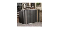 Slickblue Outdoor Trash Can Storage Shed Holds 2 Garbage Bins for Organized and Concealed Storage