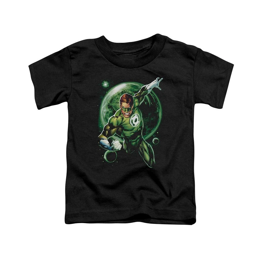 Green Lantern Toddler Girls Baby-Girls Galaxy Glow Short Sleeve Tee / T-Shirt