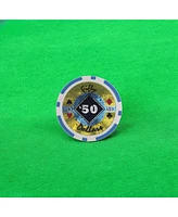 Slickblue Black Diamond Holo Inlay Poker Chips (25-Pack) For Poker