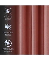 Awesome Home Texture Room Darkening Grommet Curtains Pair