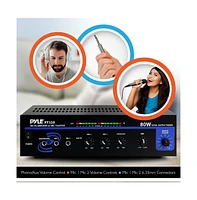 Pyle 80-Watt Microphone Pa Mono Amplifier with Usb/Bt