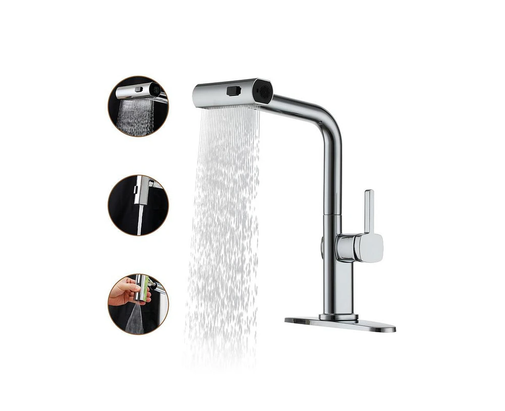 Casainc Single Handle Pull Out Kitchen Faucet