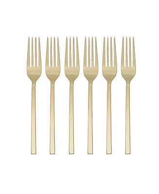 Oneida Allay Champagne Set of 6 Everyday Flatware Dinner Forks