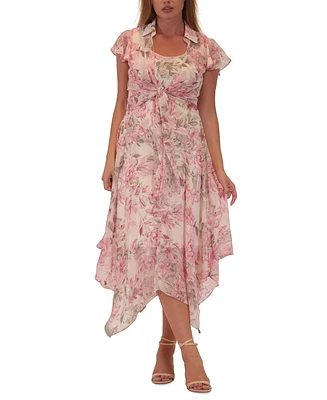 Robbie Bee Women's 2-Pc. Floral-Print Jacket & Dress Set