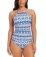 Beyond Control Fine Ikat Tankini Top Matching Bottom