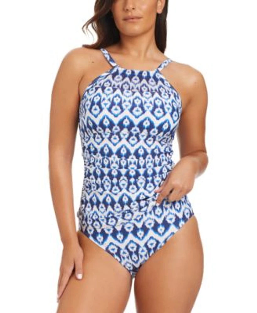 Beyond Control Fine Ikat Tankini Top Matching Bottom