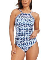 Beyond Control Fine Ikat Tankini Top Matching Bottom