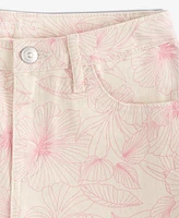 Epic Threads Little & Big Girls Floral-Print Denim Midi Shorts, Exclusively at Macy's