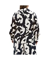 City Chic Plus Enya Print Shirt