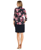 R & M Richards Women's 2-Pc. Floral-Print Jacket Dress Set