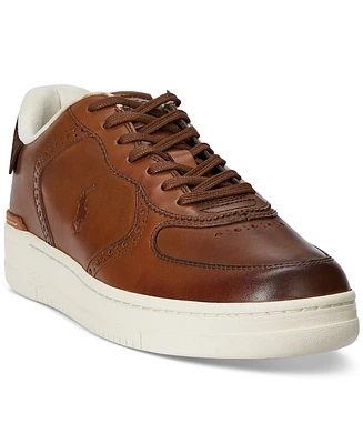 Polo Ralph Lauren Men's Masters Court Burnished Leather Sneaker