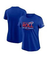 Nike Women's Royal Buffalo Bills 2024 Afc East Division Champions Locker Room Trophy Collection T-Shirt