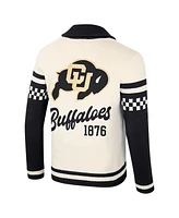 Colosseum Women's Cream Colorado Buffaloes Wild Collective Button-Up Jacquard Sweater