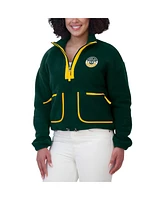 Wear by Erin Andrews Women's Green Bay Packers Polar Fleece Half-Zip Jacket