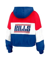 Wear by Erin Andrews Women's Royal Buffalo Bills Color Block Full-Zip Windbreaker Jacket