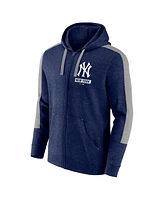 Fanatics Men's Heather Navy New York Yankees Gains Fleece Full-Zip Hoodie