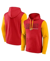 Fanatics Men's Red/Gold Kansas City Chiefs Outline Pullover Hoodie