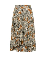 City Chic Plus Misha Print Skirt