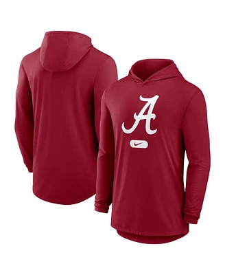 Nike Men's Crimson Alabama Tide Lightweight Performance Long Sleeve Hoodie T-Shirt