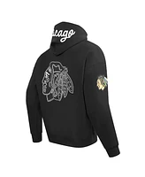 Pro Standard Men's Black Chicago Blackhawks Paint the City Pullover Hoodie