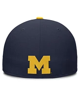 Jordan Men's Navy/maize Michigan Wolverines Two-Tone Primetime Performance Fitted Hat