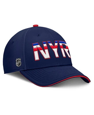 Fanatics Men's Navy/Red New York Rangers Authentic Pro Rink Team Code Flex Hat