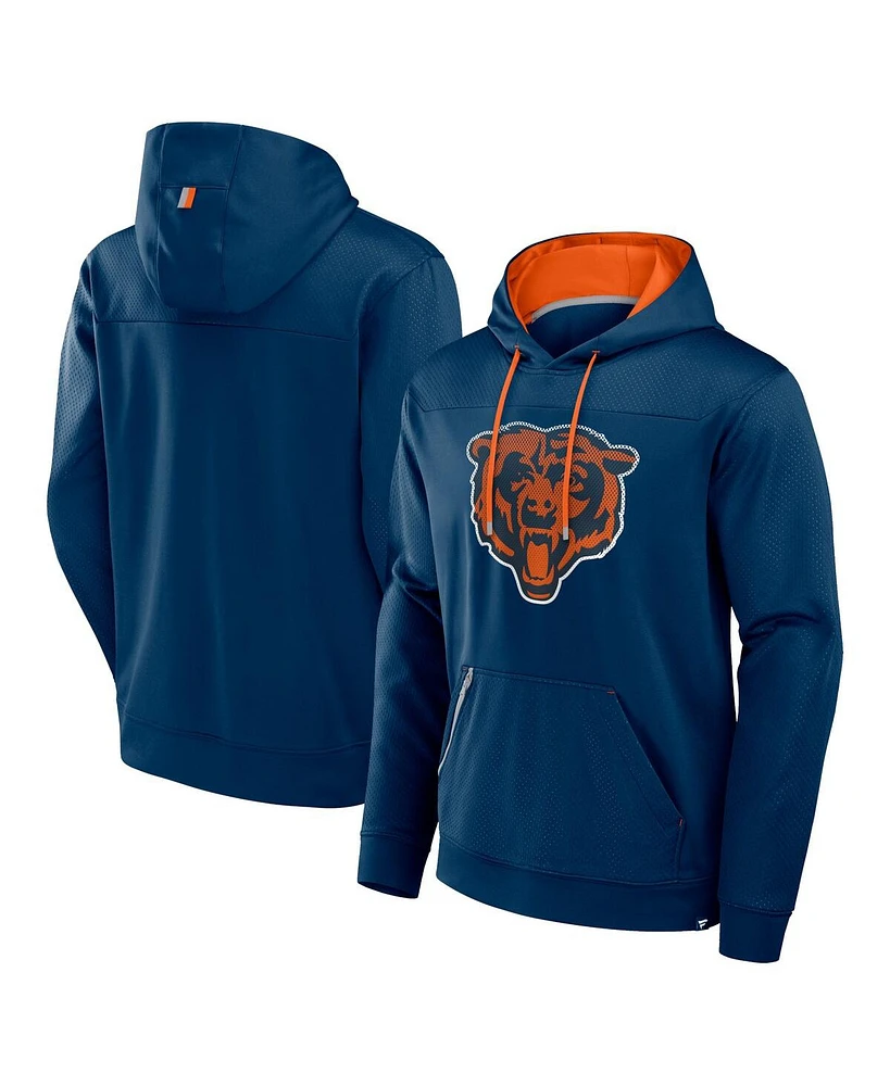 Fanatics Men's Navy Chicago Bears Defender Pullover Hoodie