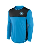 Fanatics Men's Blue Charlotte Fc Mid Goal Long Sleeve T-Shirt