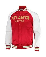 Mitchell & Ness Men's Red Atlanta United Fc Satin Raglan Full-Snap Jacket