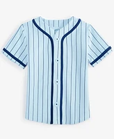 Epic Threads Toddler Boys Cotton Striped Baseball Jersey Shirt, Exclusively at Macy's