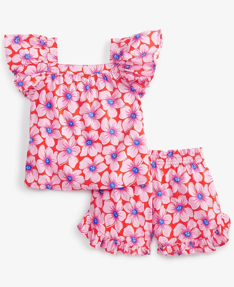 Epic Threads Toddler Girl Floral Woven Short Set, Toddler, Exclusively at Macy's
