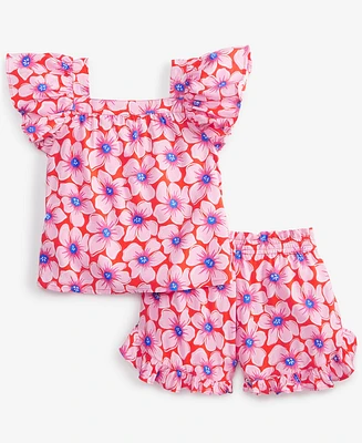 Epic Threads Toddler Girl Floral Woven Short Set, Toddler, Exclusively at Macy's