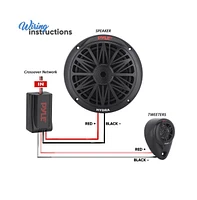 Pyle 6.5'' Marine Component Speakers, 200W, 2-Way Full Range, Black (Pair)