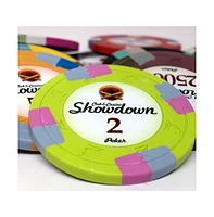 Slickblue Clay Composite Poker Chips Set 25-Pack - Showdown Design, $2 Value for Card Games