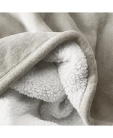 Bare Home Fleece Sherpa Throw Blanket