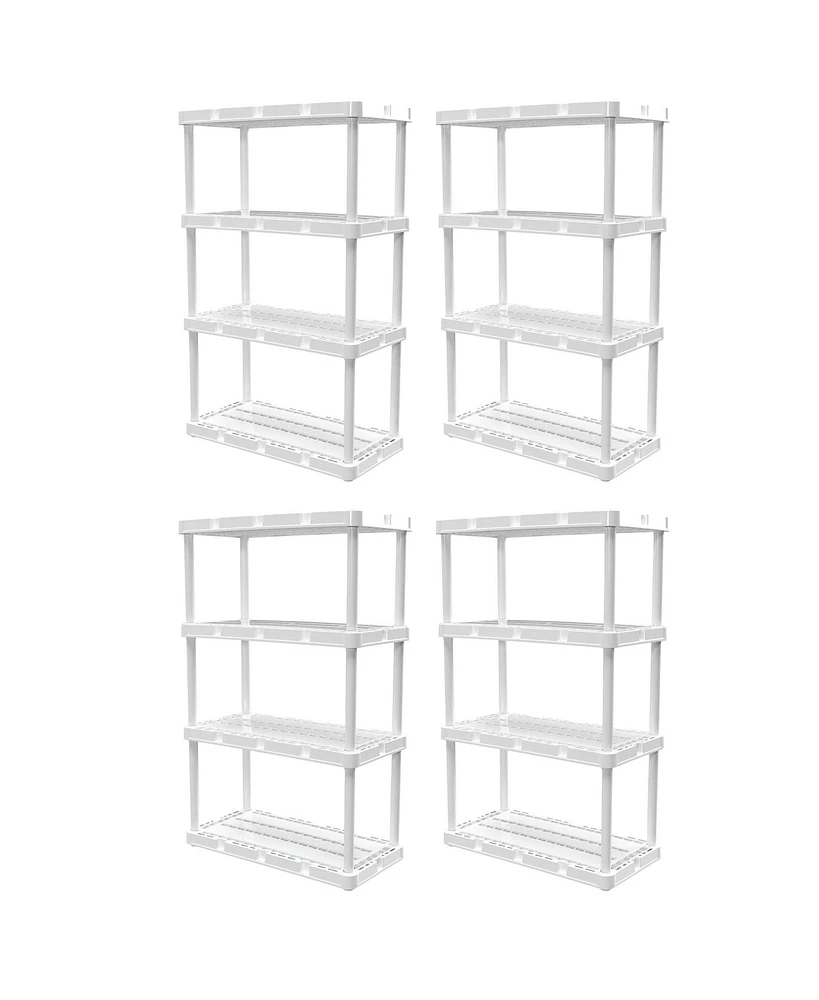 Gracious Living 4 Shelf Knect-a-Shelf Ventilated Storage Unit (4 Pack)