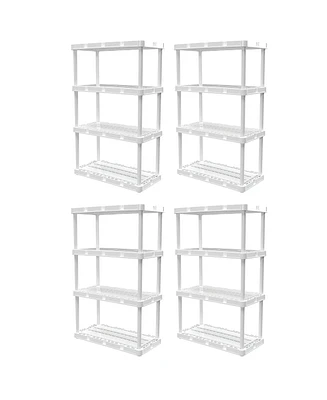 Gracious Living 4 Shelf Knect-a-Shelf Ventilated Storage Unit (4 Pack)