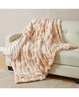 Faux Fur Reversible Throw Blanket