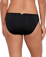 Lauren Ralph Women's Shirred Side Tab Hipster Swim Bottom