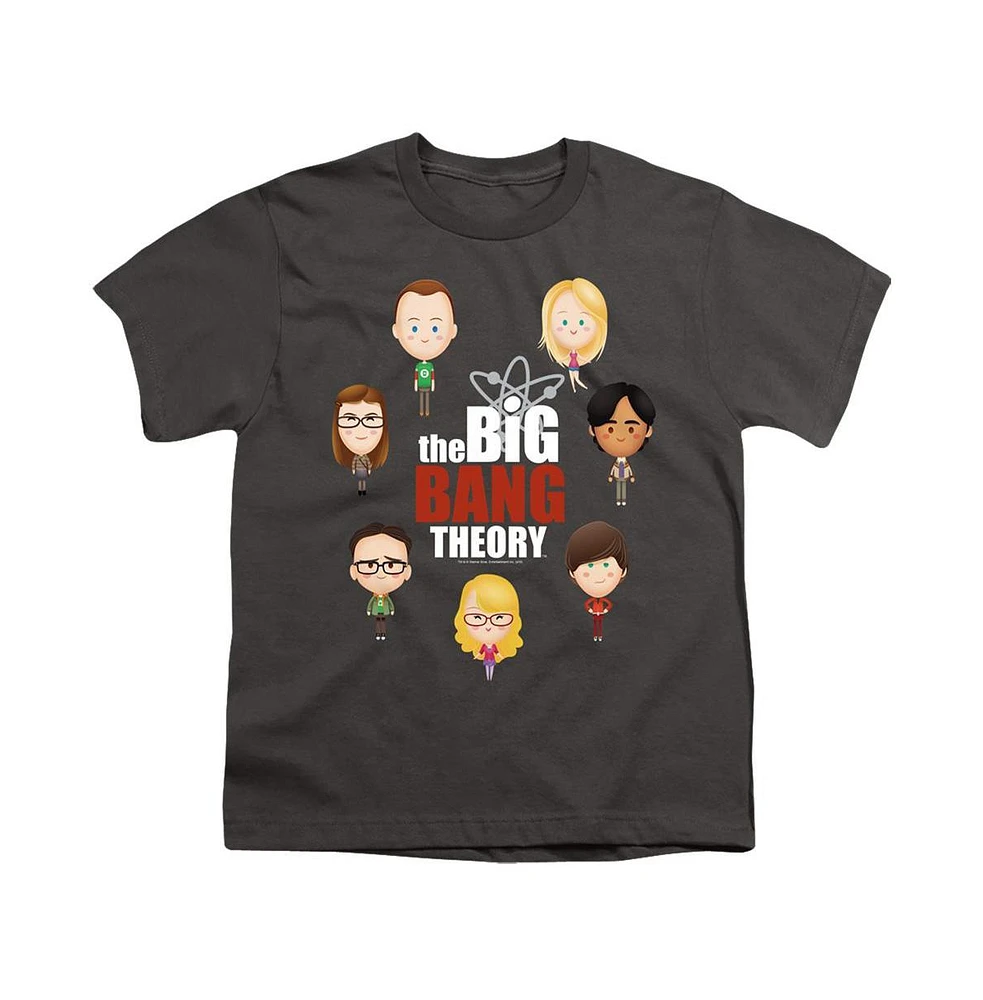 Big Bang Theory Boys Emojis Short Sleeve Juvenile Tee / T-Shirt